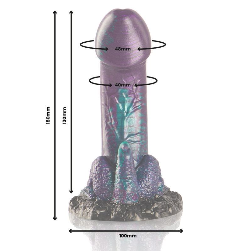 EPIC - BASILISK DILDO DOBLE PLACER ESCAMOSO TAMAÑO PEQUEÑO EPIC