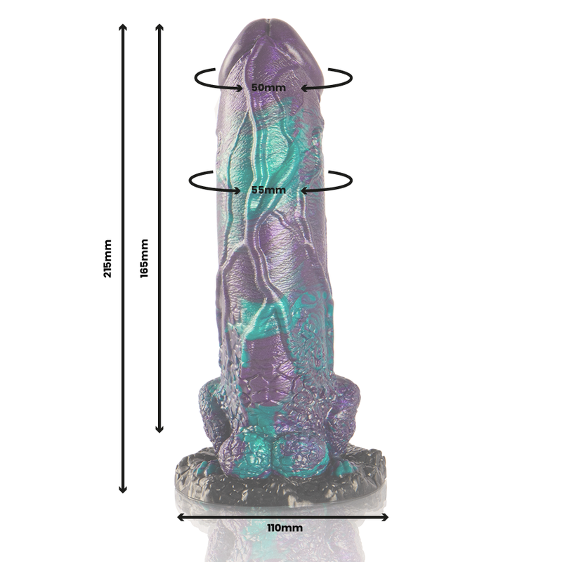 EPIC - BASILISK DILDO DOBLE PLACER ESCAMOSO TAMAÑO GRANDE EPIC