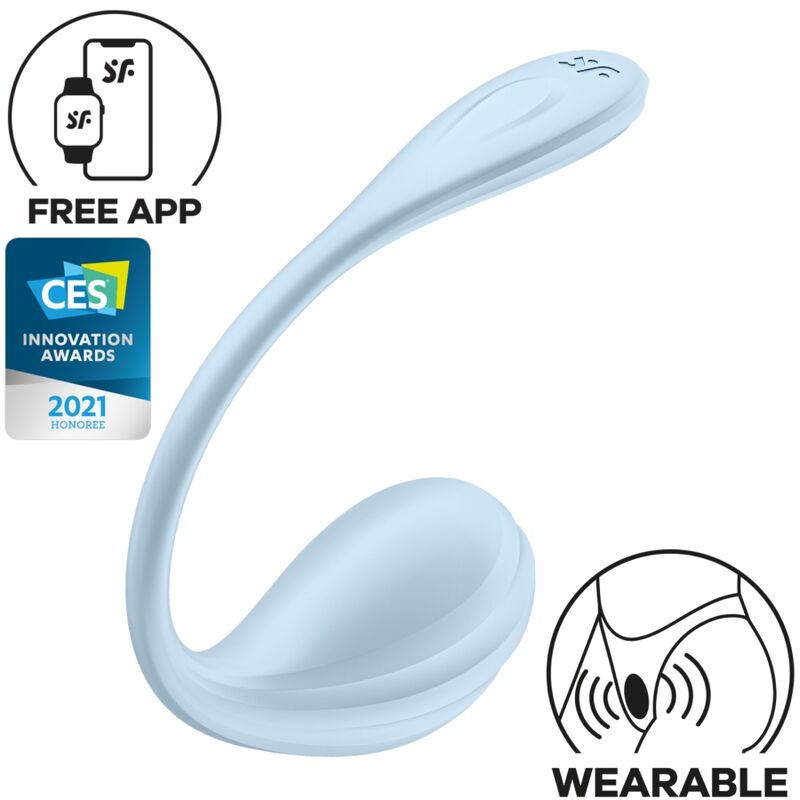SATISFYER - SMOOTH PETAL ESTIMULADOR PUNTO G CELESTE APP GRATUITA SATISFYER PARTNER