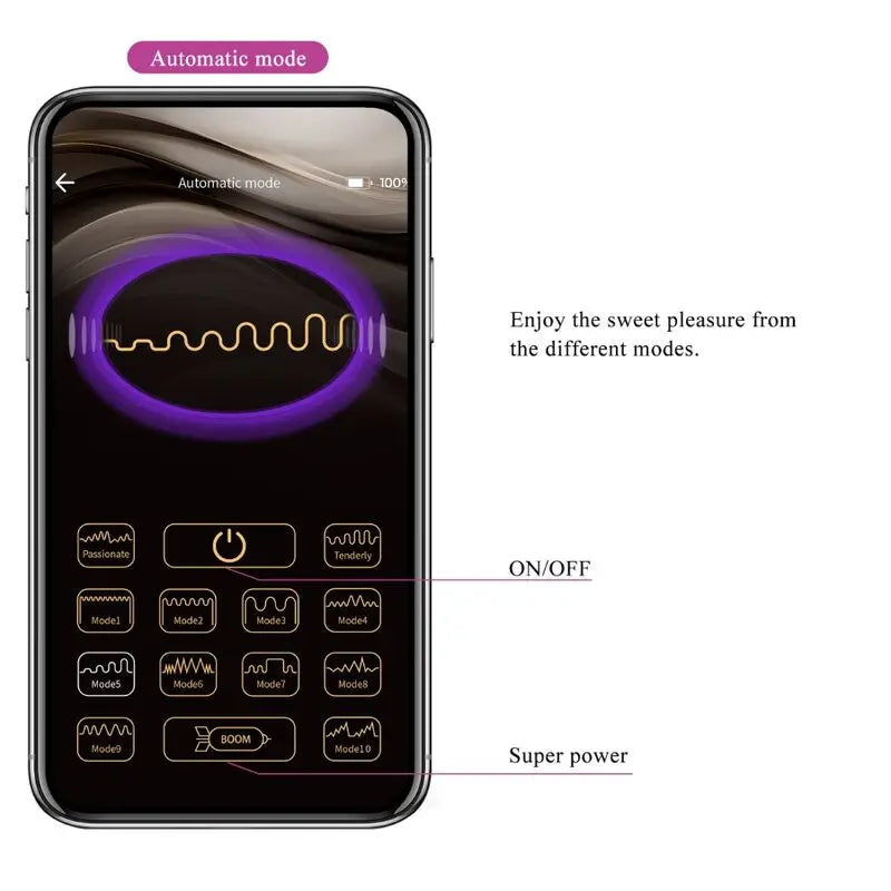 PRETTY LOVE - CASPER HUEVO VIBRADOR RECARGABLE MORADO PRETTY LOVE SMART