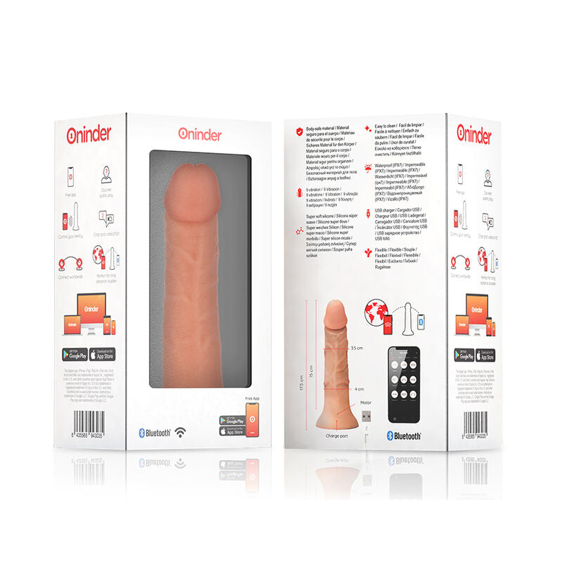 ONINDER - SMALL BOGOTÁ CYBER REALISMO VIBRACION 17.5 CM -O- 4 CM - APP GRATUITA ONINDER