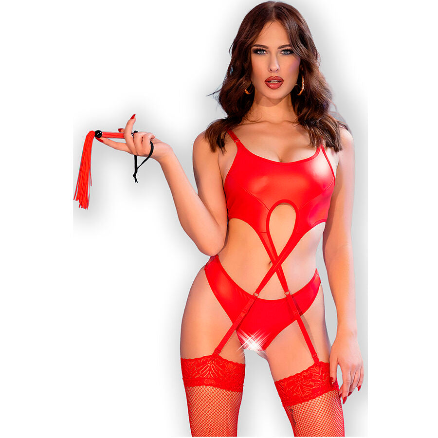 CHILIROSE - CR 4625 SET CUATRO PIEZAS CROTCHLESS ROJO S CHILIROSE SETS