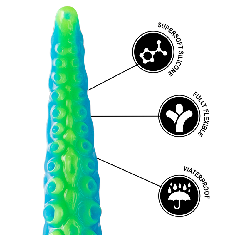 EPIC - SCYLLA DILDO TENTÁCULO FINO FLUORESCENTE TAMAÑO GRANDE EPIC