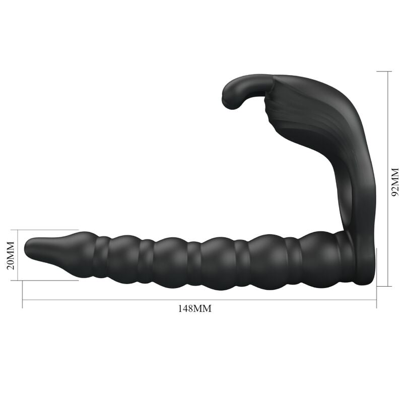 PRETTY LOVE - BLACKNEY ANILLO PENE CON PLUG VIBRADOR NEGRO PRETTY LOVE
