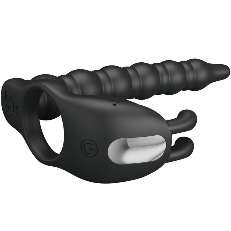 PRETTY LOVE - BLACKNEY ANILLO PENE CON PLUG VIBRADOR NEGRO PRETTY LOVE