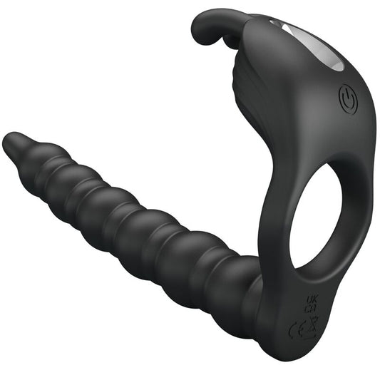 PRETTY LOVE - BLACKNEY ANILLO PENE CON PLUG VIBRADOR NEGRO PRETTY LOVE