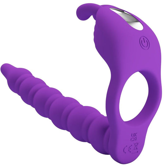 PRETTY LOVE - BLACKNEY ANILLO PENE CON PLUG VIBRADOR LILA PRETTY LOVE