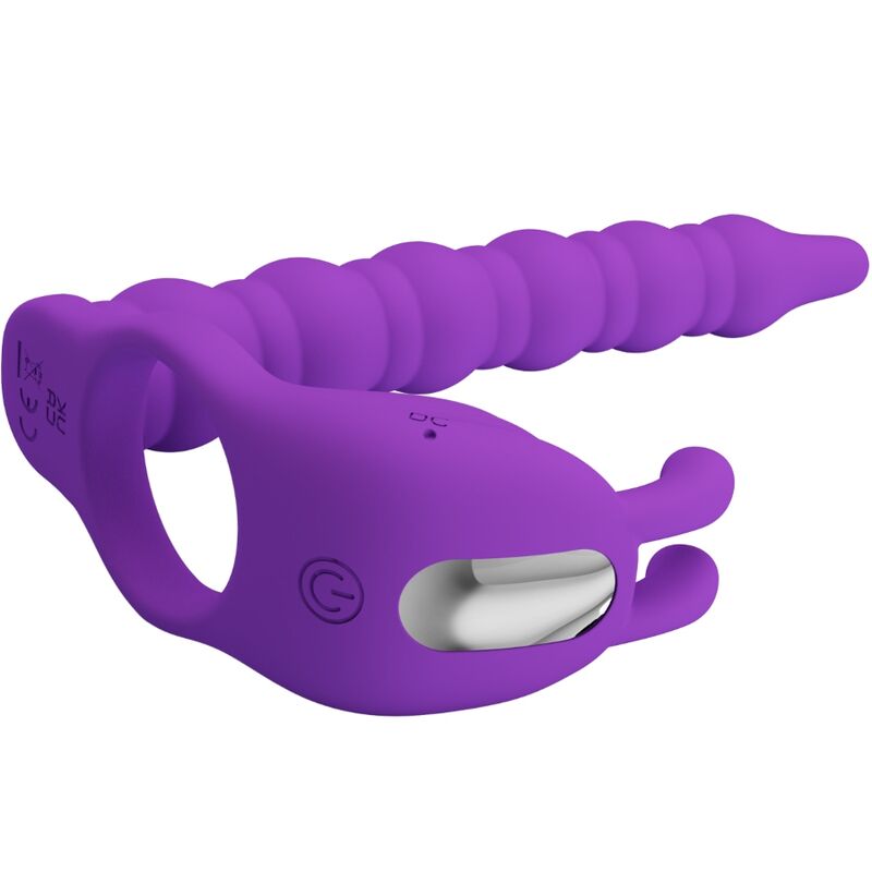PRETTY LOVE - BLACKNEY ANILLO PENE CON PLUG VIBRADOR LILA PRETTY LOVE
