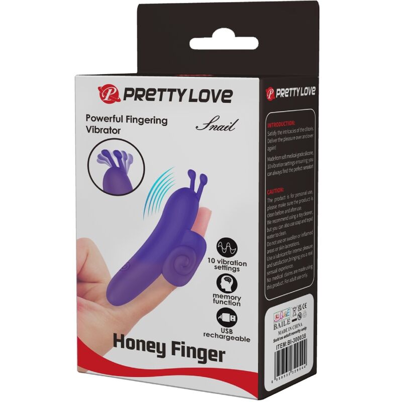 PRETTY LOVE - SNAIL PODEROSO ESTIMULADOR DE DEDO MORADO PRETTY LOVE
