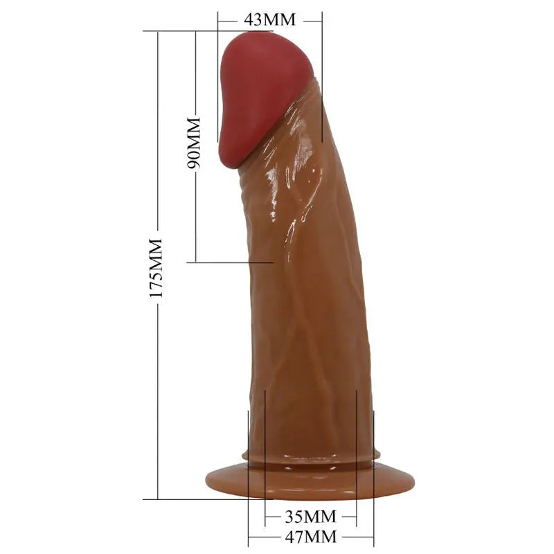 PRETTY LOVE - STARKS HARNESS BRIEFS VIBRACIÓN MULTI-VELOCIDAD DILDO 17,5 CM MULATO PRETTY LOVE