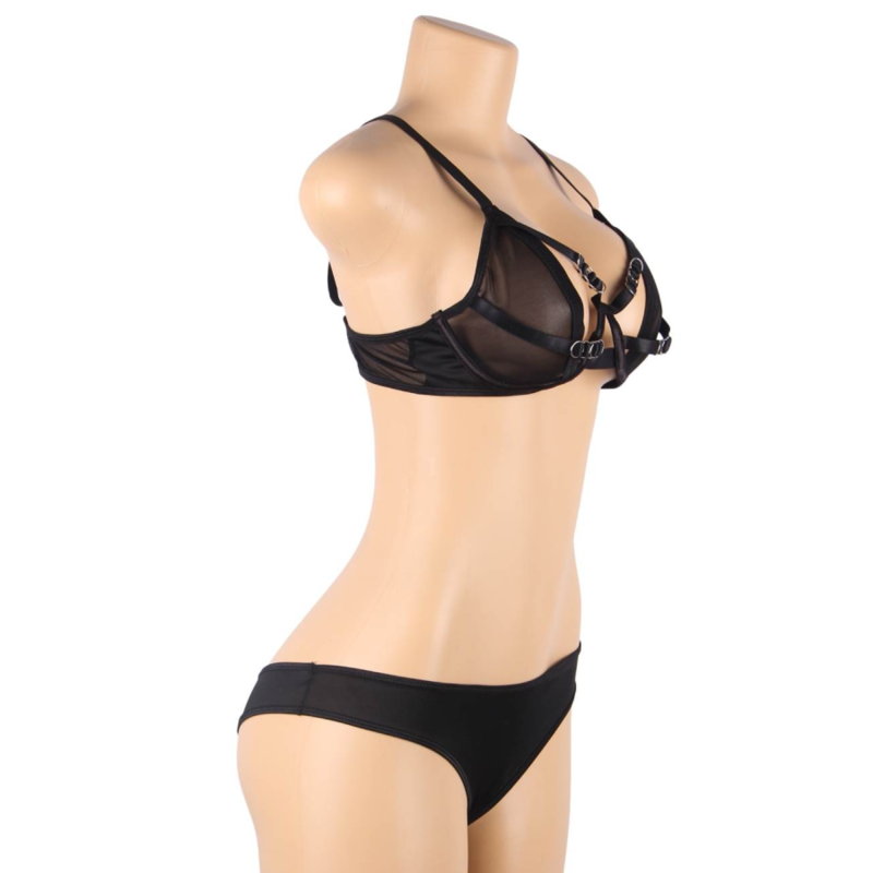 SUBBLIME - SET DOS PIEZAS SUJETADOR TRANSPARENCIAS Y TIRAS S/M SUBBLIME SETS