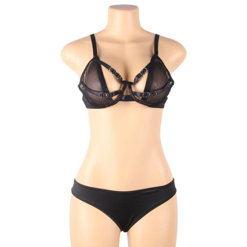 SUBBLIME - SET DOS PIEZAS SUJETADOR TRANSPARENCIAS Y TIRAS S/M SUBBLIME SETS