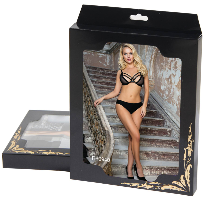 SUBBLIME - SET DOS PIEZAS SUJETADOR TRANSPARENCIAS Y TIRAS S/M SUBBLIME SETS