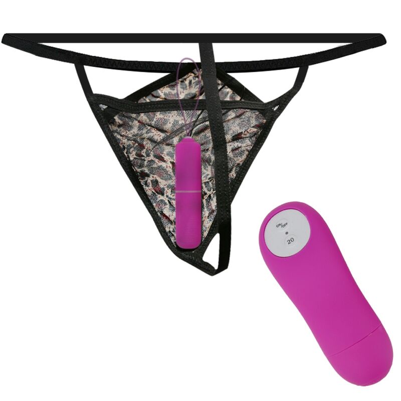 BAILE - TANGA CON BALA VIBRADORA Y MANDO MORADO BAILE STIMULATING
