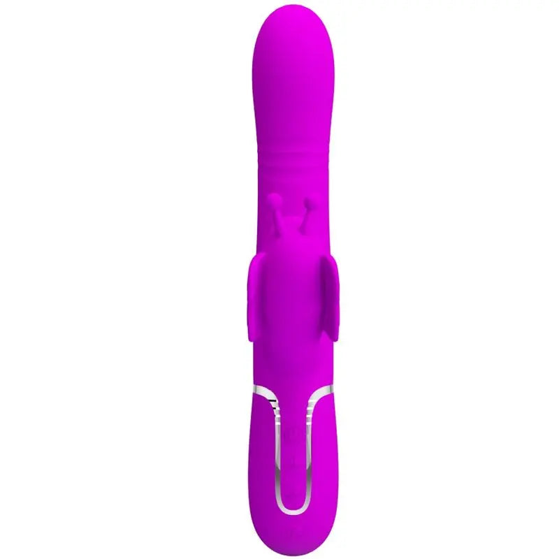 PRETTY LOVE - VIBRADOR RABBIT MULTIFUNCIÓN 4 EN 1 MARIPOSA FUCSIA PRETTY LOVE FLIRTATION