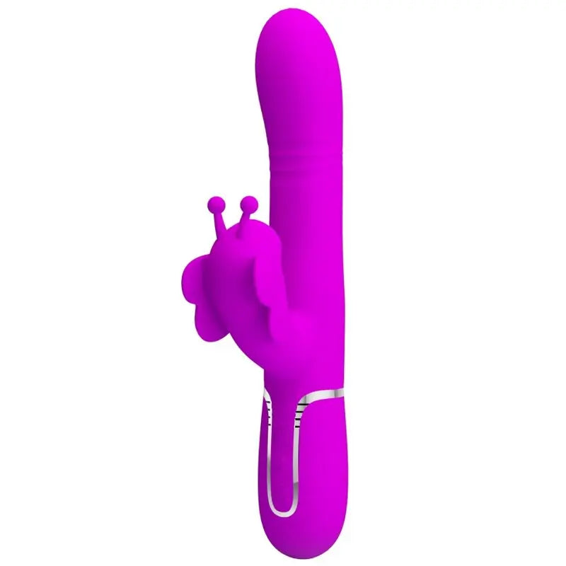 PRETTY LOVE - VIBRADOR RABBIT MULTIFUNCIÓN 4 EN 1 MARIPOSA FUCSIA PRETTY LOVE FLIRTATION
