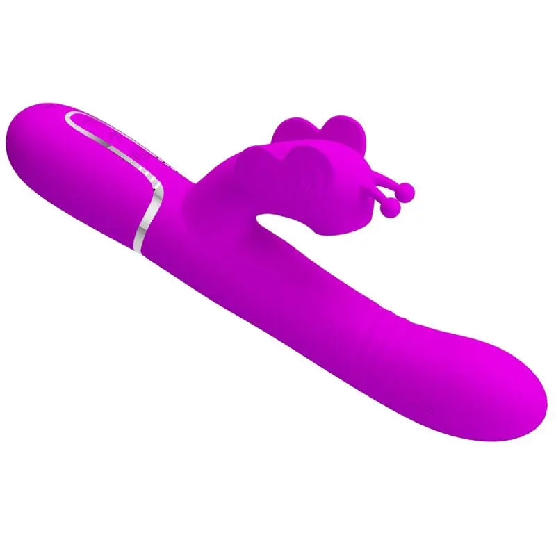 PRETTY LOVE - VIBRADOR RABBIT MULTIFUNCIÓN 4 EN 1 MARIPOSA FUCSIA PRETTY LOVE FLIRTATION