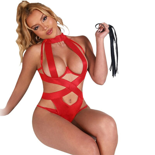 SUBBLIME - BODY HALTER SEXY CON ARNES ROJO S/M SUBBLIME BODIES
