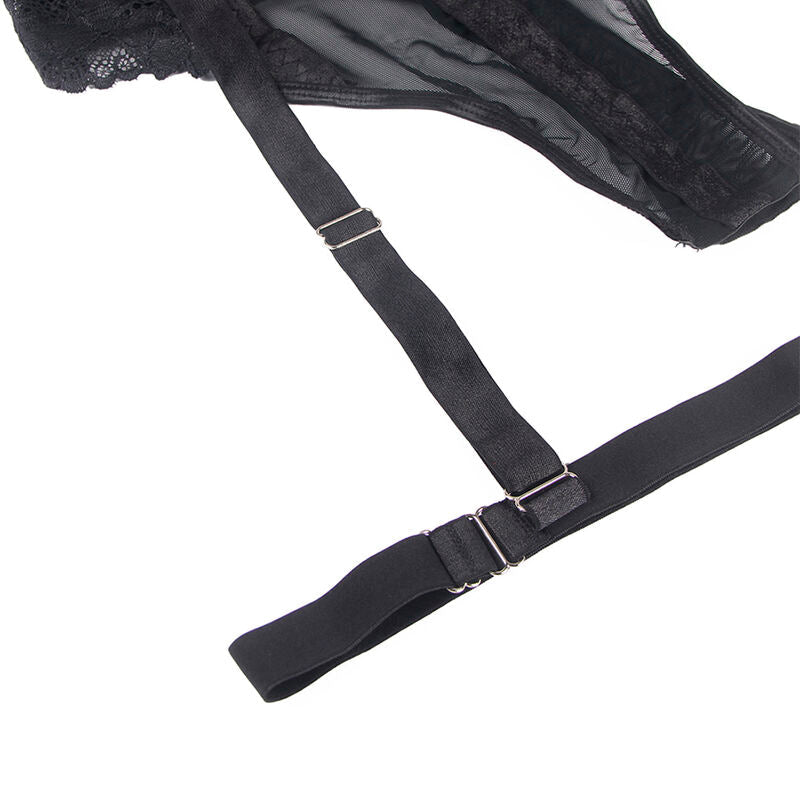 SUBBLIME - TEDDY CON LIGUERO DETALLE TIRAS PECHO NEGRO S/M SUBBLIME BODIES