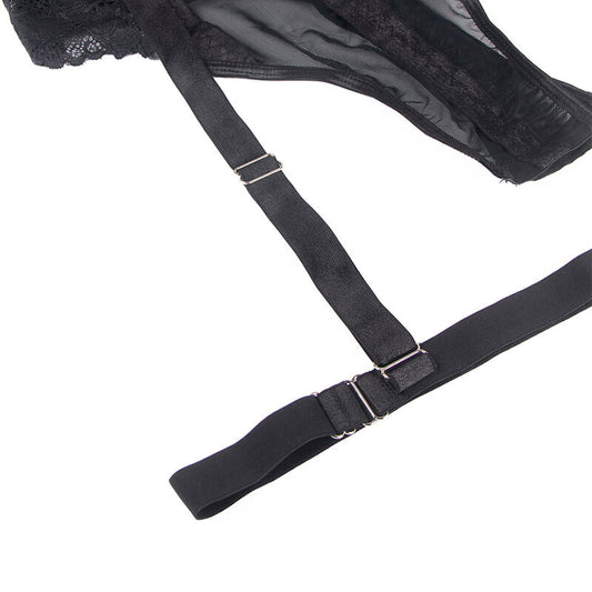 SUBBLIME - TEDDY CON LIGUERO DETALLE TIRAS PECHO NEGRO S/M SUBBLIME BODIES
