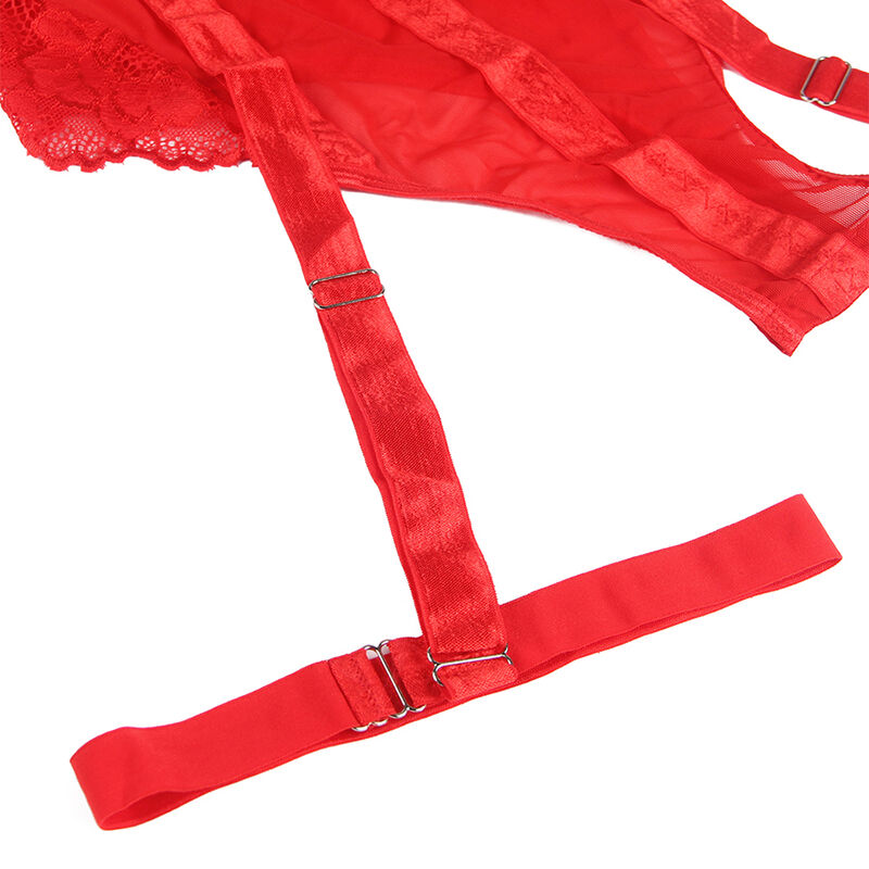 SUBBLIME - TEDDY CON LIGUERO DETALLE TIRAS PECHO ROJO S/M SUBBLIME BODIES