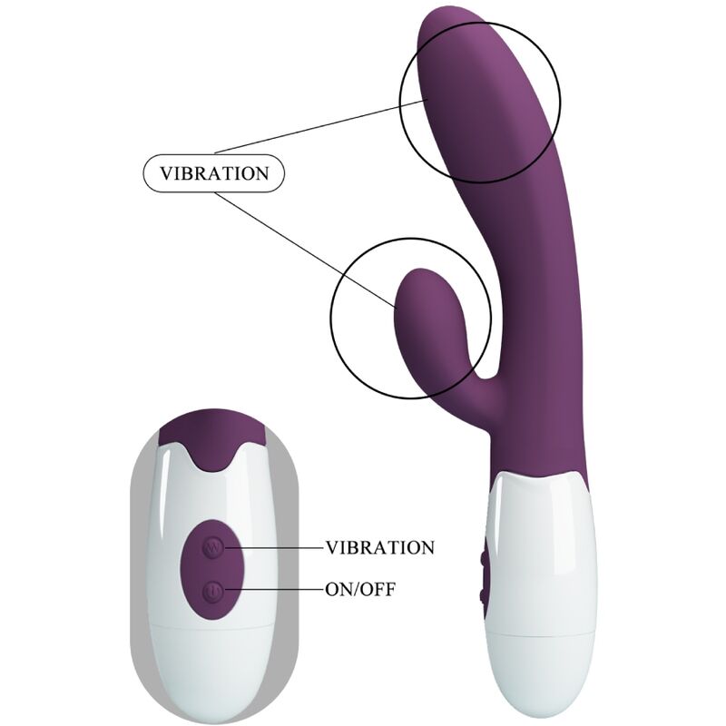 PRETTY LOVE - ALVIS VIBRADOR RABBIT & PUNTO G MORADO PRETTY LOVE FLIRTATION