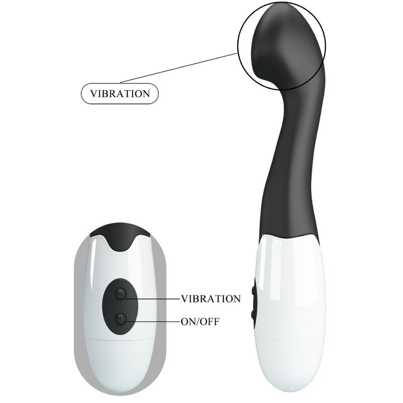 PRETTY LOVE - CHARLES VIBRADOR PUNTO G 30 MODOS NEGRO PRETTY LOVE FLIRTATION