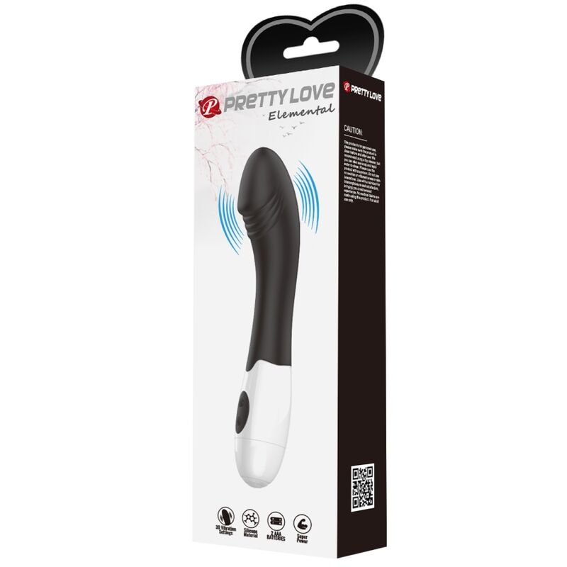 PRETTY LOVE - ELEMENTAL VIBRADOR PUNTO G 30 MODOS NEGRO PRETTY LOVE FLIRTATION