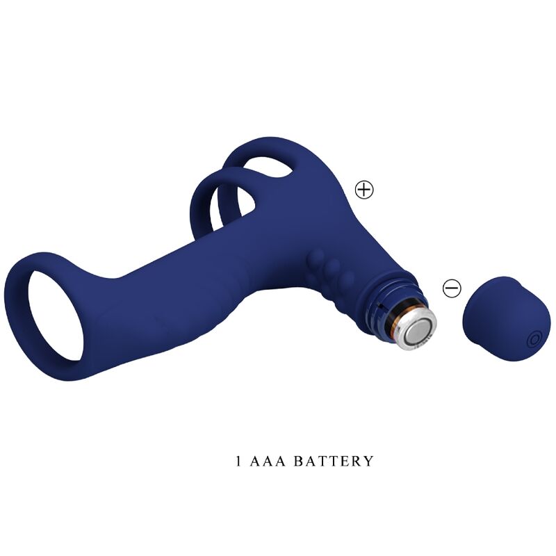PRETTY LOVE - ELISH ANILLO VIBRADOR CON EXTENSIÓN AZUL PRETTY LOVE MALE