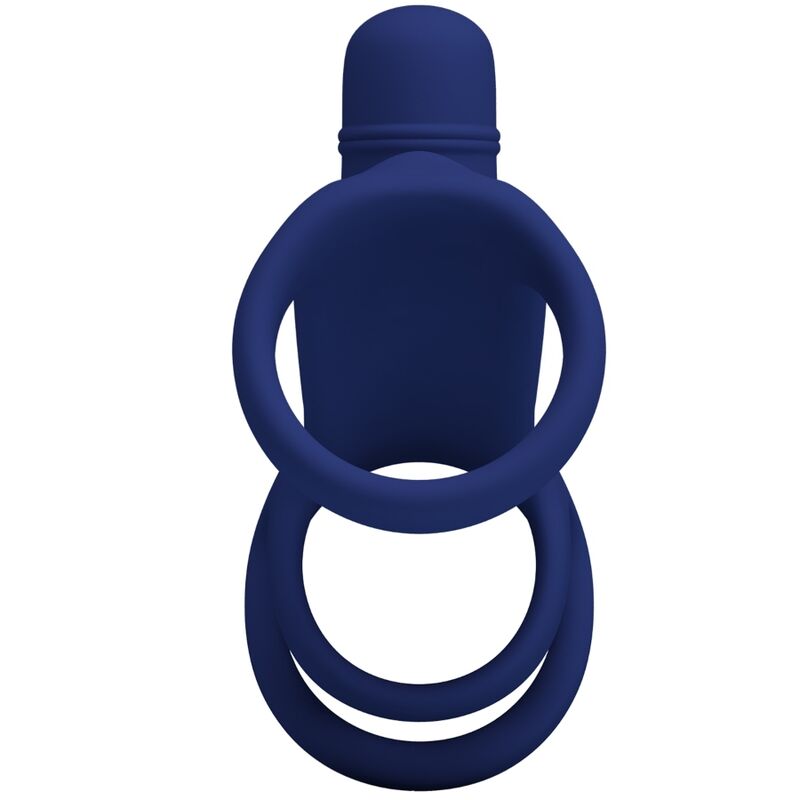PRETTY LOVE - ELISH ANILLO VIBRADOR CON EXTENSIÓN AZUL PRETTY LOVE MALE