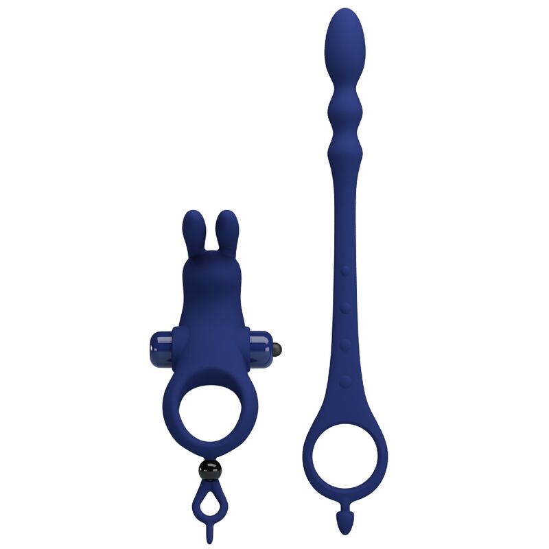 PRETTY LOVE - AYAD ANILLO VIBRADOR RABBIT CON PLUG AZUL PRETTY LOVE MALE