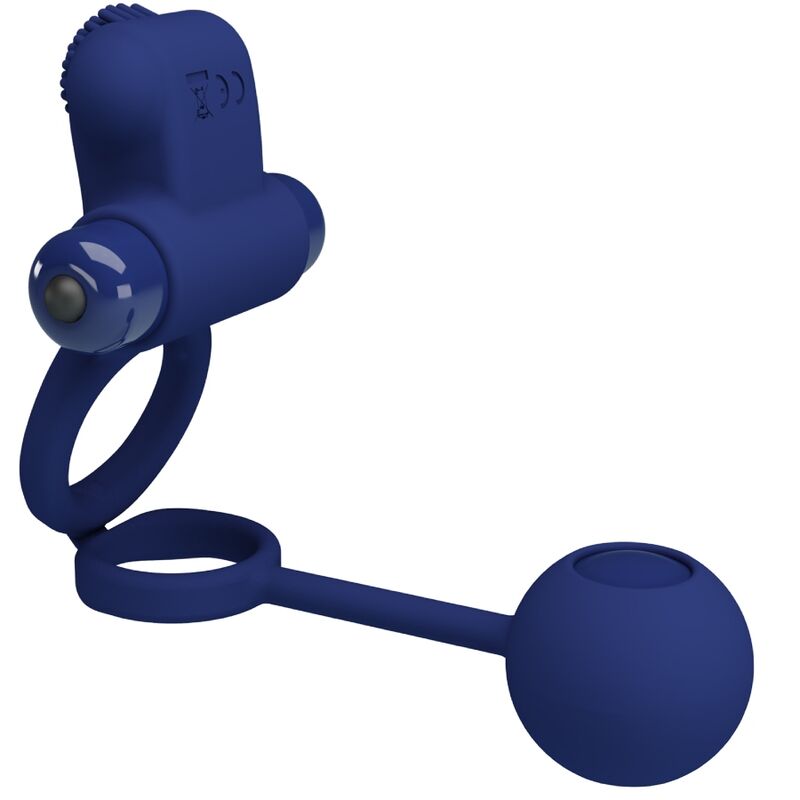 PRETTY LOVE - REMINGTON DOBLE ANILLO VIBRADOR CON PLUG AZUL PRETTY LOVE MALE