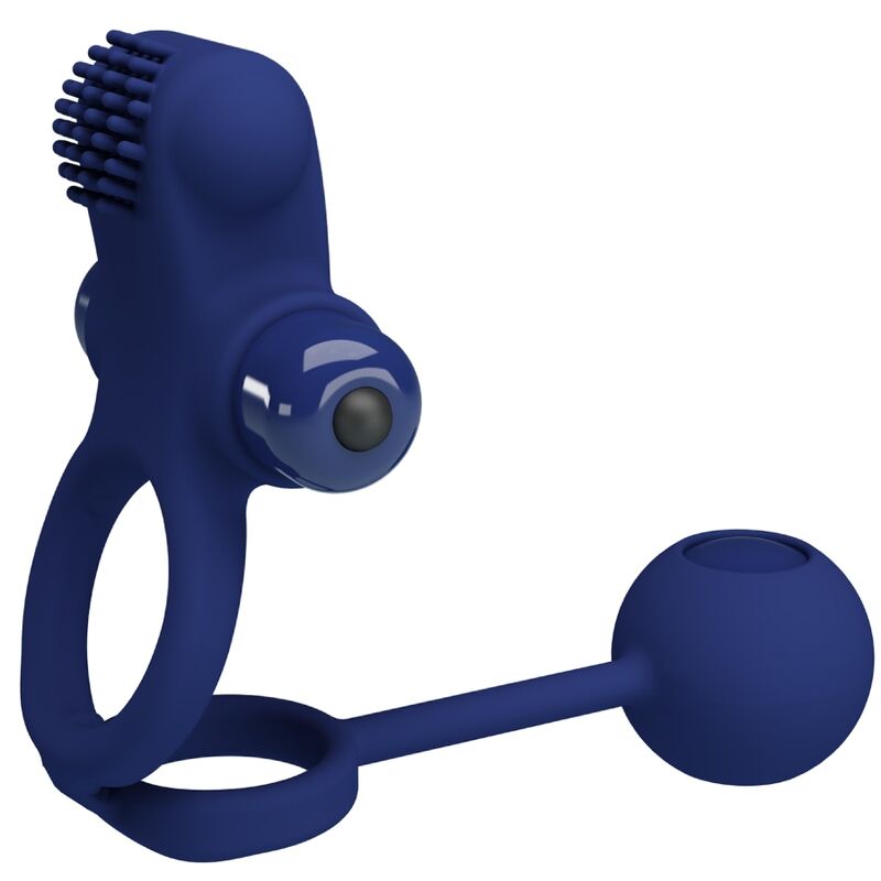 PRETTY LOVE - REMINGTON DOBLE ANILLO VIBRADOR CON PLUG AZUL PRETTY LOVE MALE