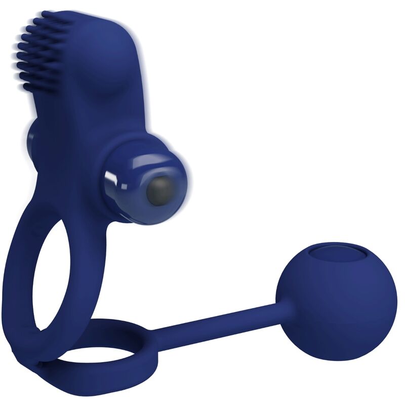 PRETTY LOVE - REMINGTON DOBLE ANILLO VIBRADOR CON PLUG AZUL PRETTY LOVE MALE