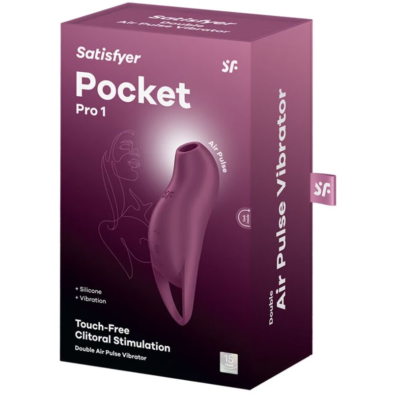 SATISFYER - POCKET PRO 1 ESTIMULADOR CLÍTORIS GRANATE SATISFYER AIR PULSE