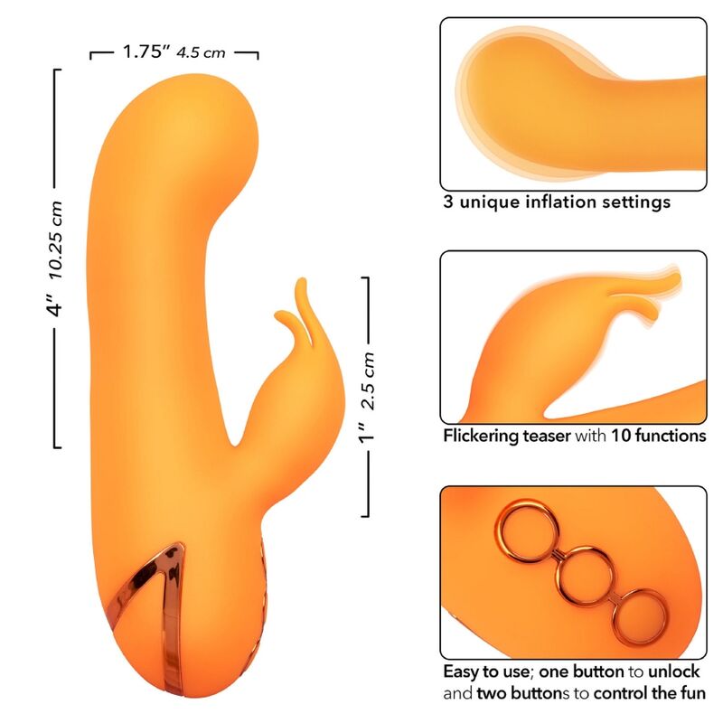 CALEXOTICS - MONTECITO MUSE VIBRADOR RABBIT NARANJA BY CALIFORNIA DREAMING CALEXOTICS