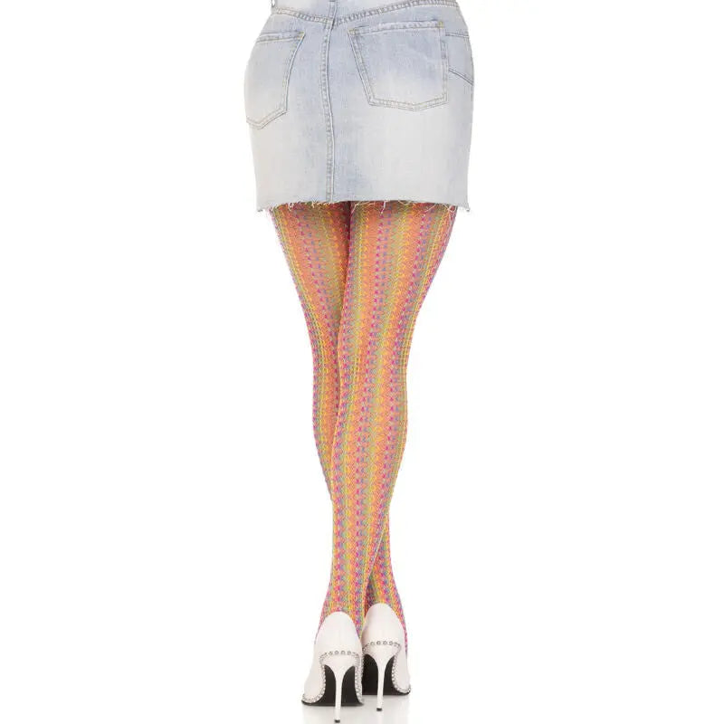 LEG AVENUE - MEDIAS DE CROCHET MULTICOLOR LEG AVENUE HOSIERY
