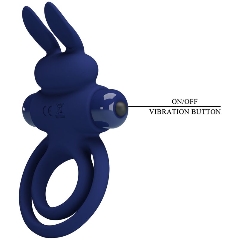 PRETTY LOVE - DAREY DOBLE ANILLO VIBRADOR RABBIT AZUL PRETTY LOVE MALE