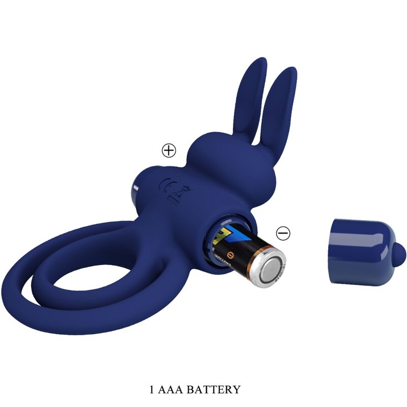 PRETTY LOVE - DAREY DOBLE ANILLO VIBRADOR RABBIT AZUL PRETTY LOVE MALE