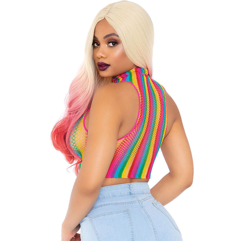 LEG AVENUE - TOP DE REJILLA MULTICOLOR LEG AVENUE CHEMISES