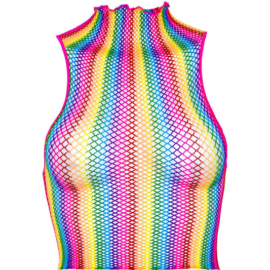 LEG AVENUE - TOP DE REJILLA MULTICOLOR LEG AVENUE CHEMISES