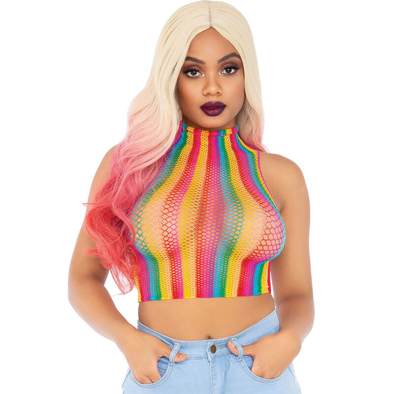 LEG AVENUE - TOP DE REJILLA MULTICOLOR LEG AVENUE CHEMISES