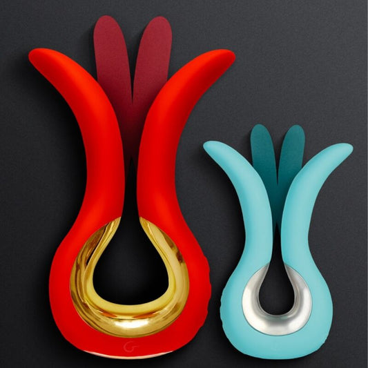 G-VIBE - GVIBE MAXI VIBRADOR CON DOS PUNTAS FLEXIBLES CORAL G-VIBE