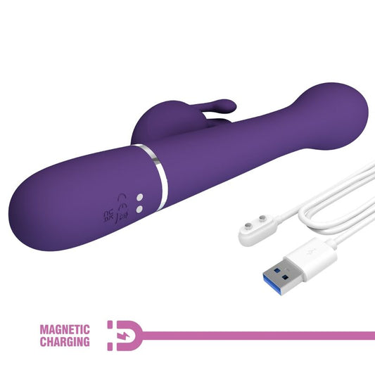 PRETTY LOVE - DEJON VIBRADOR RABBIT 3 EN 1 MULTIFUNCIÓN MORADO PRETTY LOVE FLIRTATION