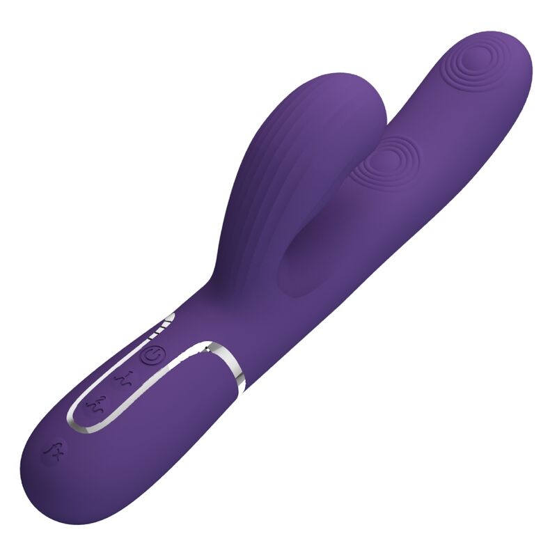 PRETTY LOVE - PERLITA VIBRADOR PUNTO G 3 EN 1 MULTIFUNCIÓN MORADO PRETTY LOVE FLIRTATION