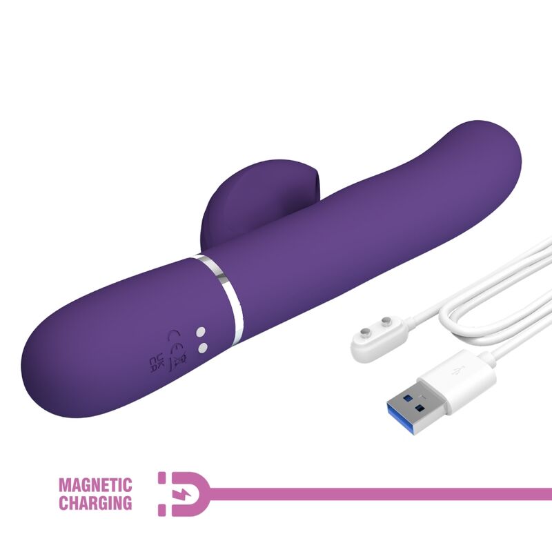 PRETTY LOVE - PERLITA VIBRADOR PUNTO G 3 EN 1 MULTIFUNCIÓN MORADO PRETTY LOVE FLIRTATION