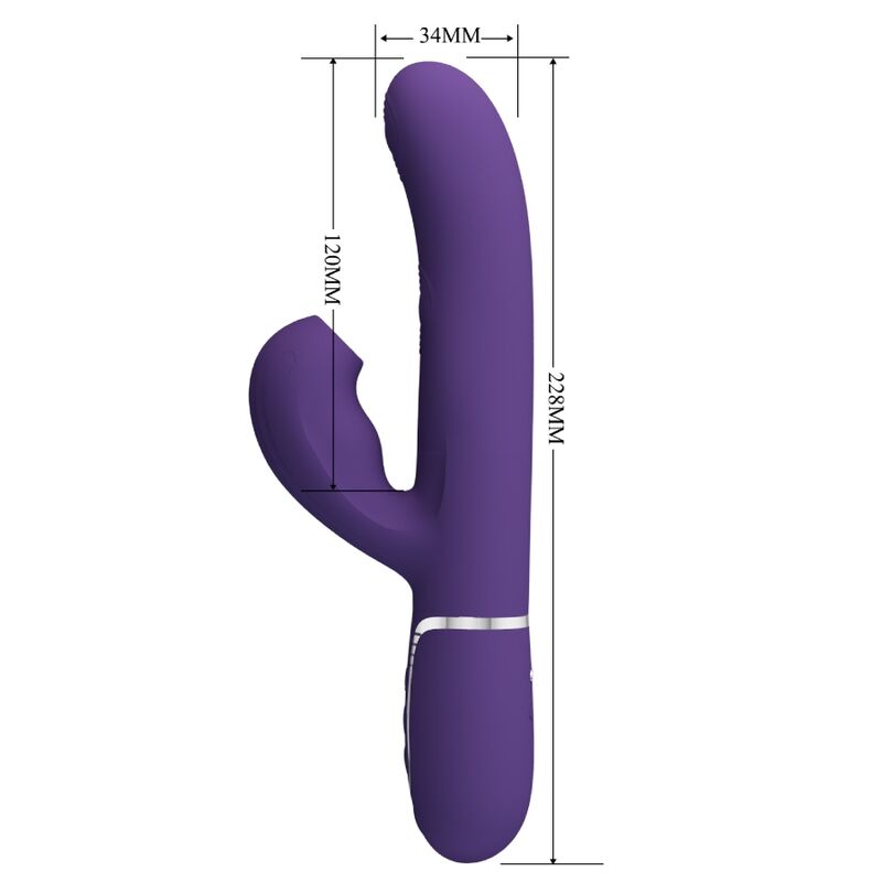 PRETTY LOVE - PERLITA VIBRADOR PUNTO G 3 EN 1 MULTIFUNCIÓN MORADO PRETTY LOVE FLIRTATION