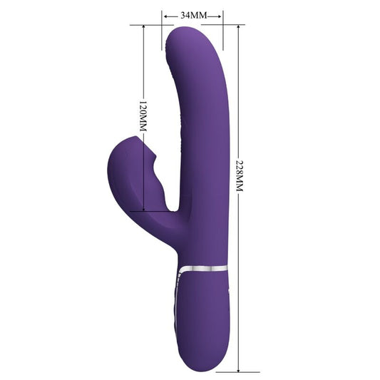 PRETTY LOVE - PERLITA VIBRADOR PUNTO G 3 EN 1 MULTIFUNCIÓN MORADO PRETTY LOVE FLIRTATION