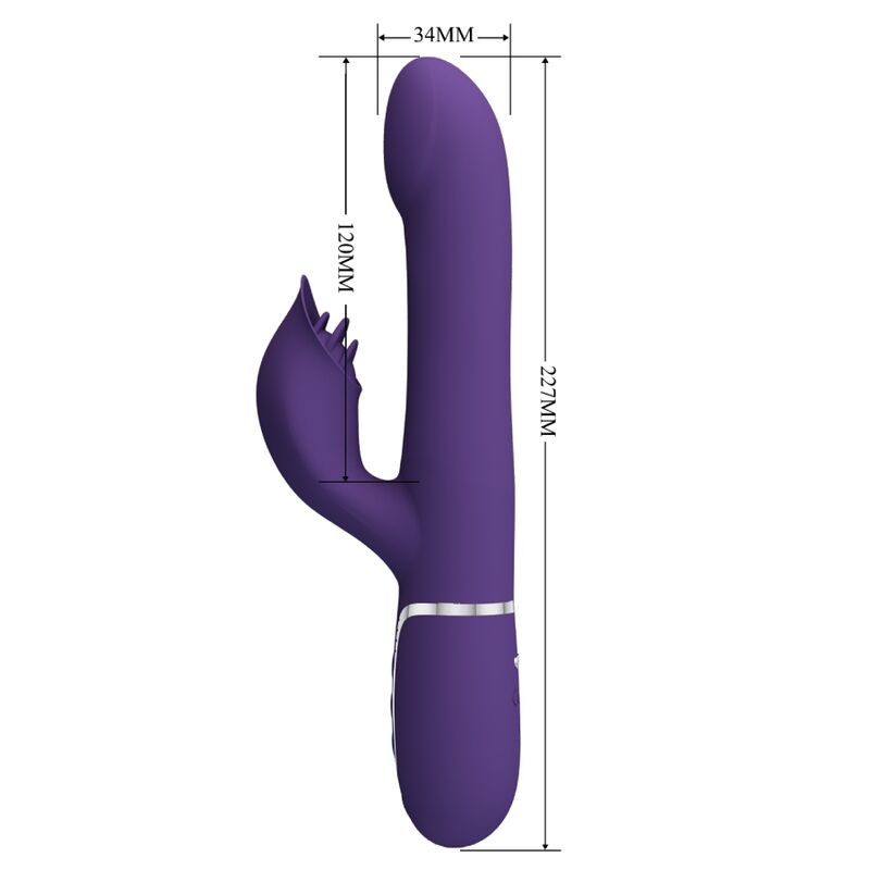 PRETTY LOVE - ZALIN VIBRADOR RABBIT PERLAS 4 EN 1 MORADO PRETTY LOVE FLIRTATION