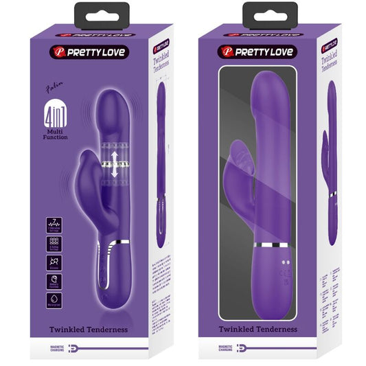 PRETTY LOVE - ZALIN VIBRADOR RABBIT PERLAS 4 EN 1 MORADO PRETTY LOVE FLIRTATION